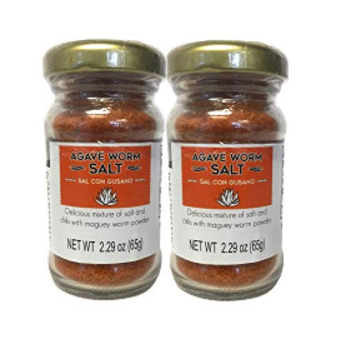 2 Pack Sal De Gusano  Agave Worm Salt Made with Maguey Worms or Chinicuil   A Great Mezcal Salt and Oaxacan Seasoning