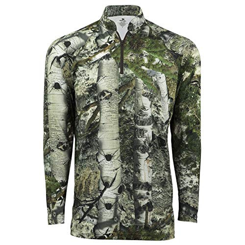Mossy Oak Lightweight Hunting 1 4 Zip Shirt  Mountain Country  Medium