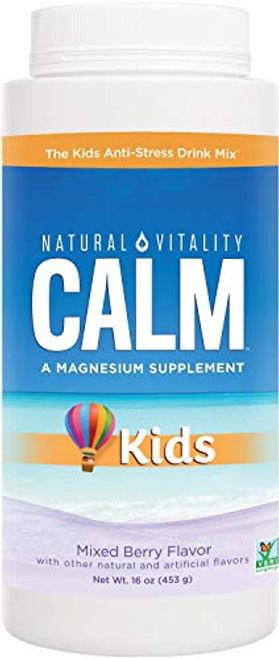Natural Vitality Calm Specifics  Kids Magnesium Dietary Supplement Powder  Mixed Berry Flavor  16 Ounce  Packaging May Vary