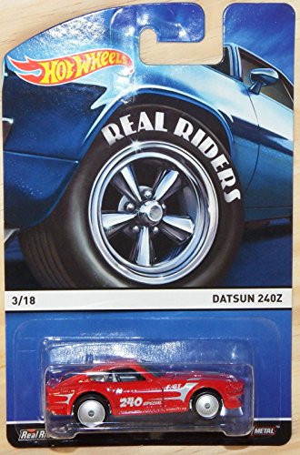 Hot Wheels 2015 RED Heritage DATSUN 240Z Real Riders 3 18