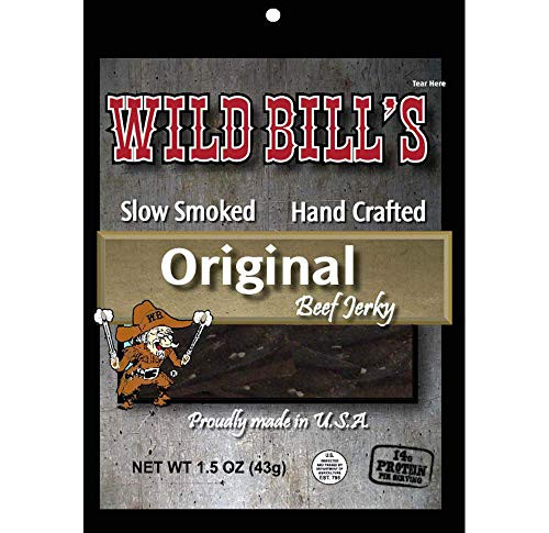 Wild Bills Hickory Smoked Beef Jerky 1 5 Ounce Packs  6 count