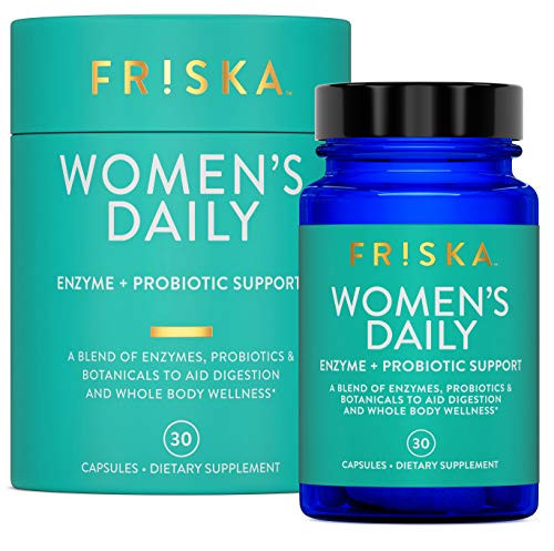 FRSKA Womens Daily   Digestive Enzyme and Probiotics Supplement   Natural Support for Female Digestion  Immune and Urinary Health   30 Capsules