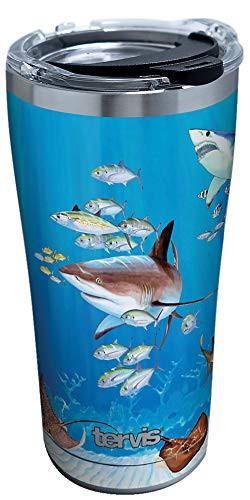 Tervis Guy Harvey Shark Collage Insulated Tumbler  20oz  Stainless Steel