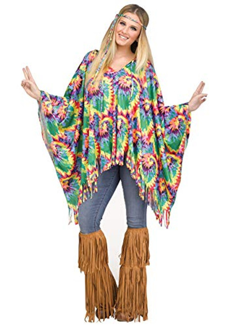 Fun World Women s Hippie Poncho Costume Standard