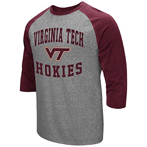 Colosseum Men s NCAA Raglan 3 4 Sleeve Heathered Baseball T Shirt Virginia Tech Hokies Medium Colosseum Men s NCAA Raglan 3 4 Sleeve Heathered Baseball T Shirt Virginia Tech Hokies Medium