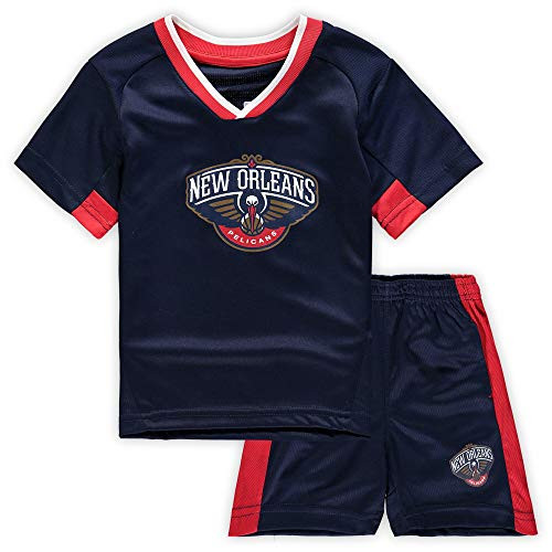Outerstuff NBA Infants Toddler Team Color Double Dribble Primary Logo Shirt Shorts Set 2T New Orleans Pelicans Navy Outerstuff NBA Infants Toddler Team Color Double Dribble Primary Logo Shirt Shorts Set 2T New Orleans Pelicans Navy