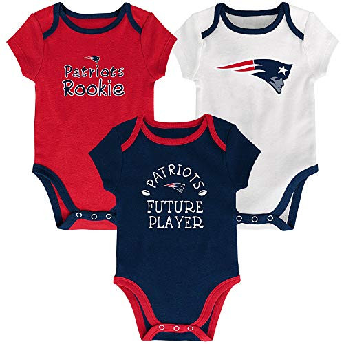 Outerstuff NFL Newborn Infants Assist 3 Piece Creeper Bodysuit Set 0 3 Months New England Patriots Outerstuff NFL Newborn Infants Assist 3 Piece Creeper Bodysuit Set 0 3 Months New England Patriots