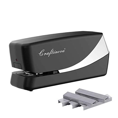 Craftinova Electric Stapler  Including 2000 Staples and 1 adapters 25 Sheet Capacity Can Store 210 Staples?Battery not Included?Silvery? 