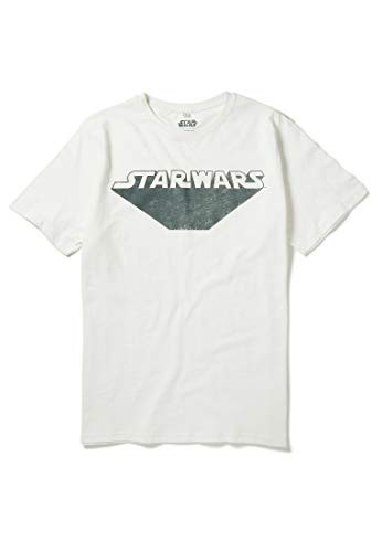 Recovered Star Wars Retro Zoom Logo White T Shirt Size L