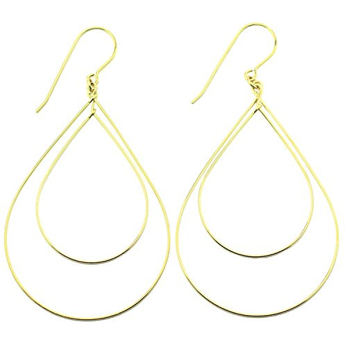 Handmade 14 kt Gold Filled  Brass Wire double Layer Hoop Drop Earrings Handmade 14 kt Gold Filled  Brass Wire double Layer Hoop Drop Earrings