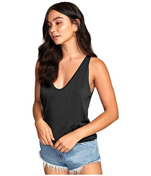 RVCA Women Minted Tank Top Black Small