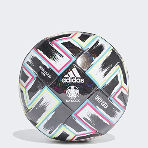 adidas Uniforia Training Soccer Ball Black Signal Green Bright Cyan Shock Pink 3