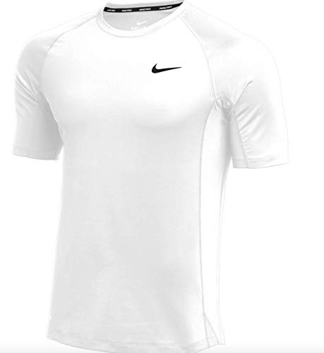 Nike Mens PRO Short Sleeve Fitted TOP  Large  White