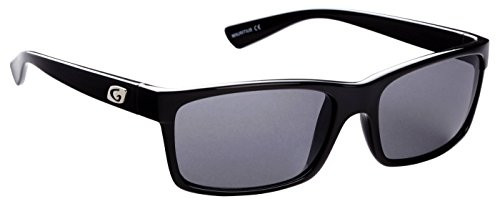 Guideline Eyegear Sunglass with Deepwater Gray Lens  Shiny Black  Medium Large