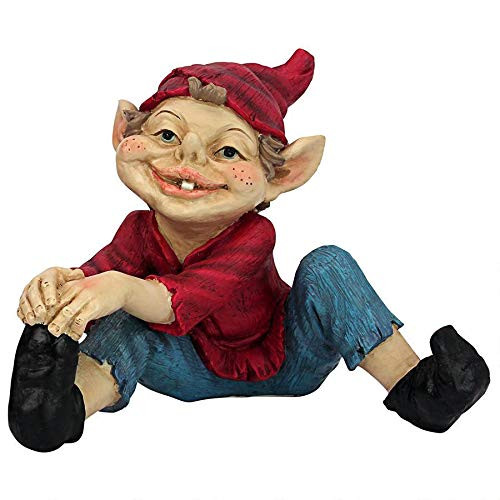Design Toscano LY590662 Eccentric Elf Garden Gnome Statue Squeegee Full Color Design Toscano LY590662 Eccentric Elf Garden Gnome Statue Squeegee Full Color