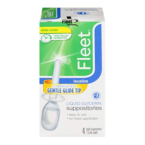 Fleet Liquid Glycerin Suppositories 4 Each Pack of 6 Fleet Liquid Glycerin Suppositories 4 Each Pack of 6