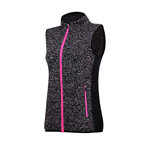 Fleece Vest Women Sleeveless Sweater Vest Full Zip  Women Golf Outerwear Vest Thermal  Winter Vest Grey Pink Zip XL Fleece Vest Women Sleeveless Sweater Vest Full Zip  Women Golf Outerwear Vest Thermal  Winter Vest Grey Pink Zip XL
