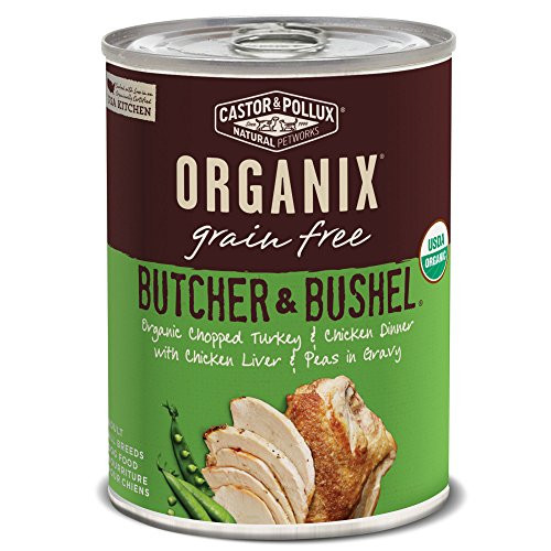 Castor   Pollux Organix Butcher   Bushel Organic Chopped Turkey   Chicken Dinner With Chicken Liver   Peas Wet Dog Food  12 7 Oz   Case Of 12 Cans