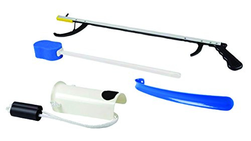 FabLife Multiple Tool Hip Kit Daily Living Aid for Hip Knee and Back Rehabilitation Including 32 Reacher Contoured Sponge Formed Sock Aid and 18 Plastic Shoehorn FabLife Multiple Tool Hip Kit Daily Living Aid for Hip Knee and Back Rehabilitation Including 32 Reacher Contoured Sponge Formed Sock Aid and 18 Plastic Shoehorn