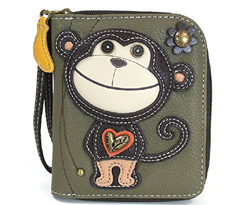 Chala Monkey Zip Around Wristlet Wallet