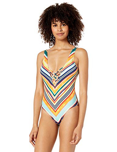 Hobie Women s High Leg One Piece Swimsuit  Multi  X Small