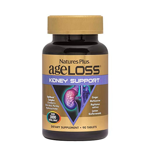 NaturesPlus AgeLoss Kidney Support 90 Vegetarian Tablets Anti Aging Antioxidant Anti Inflammatory Supplement with Vitamin D3 Magnesium Gluten Free 30 Servings NaturesPlus AgeLoss Kidney Support 90 Vegetarian Tablets Anti Aging Antioxidant Anti Inflammatory Supplement with Vitamin D3 Magnesium Gluten Free 30 Servings