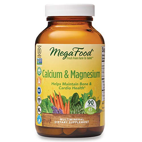 MegaFood  Calcium   Magnesium  Helps Maintain Bone and Cardiovascular Health  Vitamin and Dietary Supplement Vegan  90 tablets  45 servings