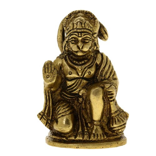 Shalinindia Indian Decor Hindu God Hanuman Statue Brass 2 2 Inches Shalinindia Indian Decor Hindu God Hanuman Statue Brass 2 2 Inches