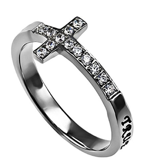 True Love Waits Ring Sideways Cross Purity Christian Chastity Ceremony Stainless Steel 5 True Love Waits Ring Sideways Cross Purity Christian Chastity Ceremony Stainless Steel 5