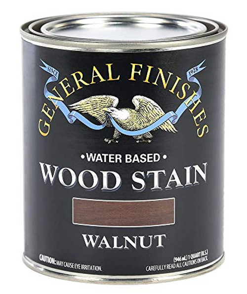 General Finishes Water Based Wood Stain  1 Quart  Walnut