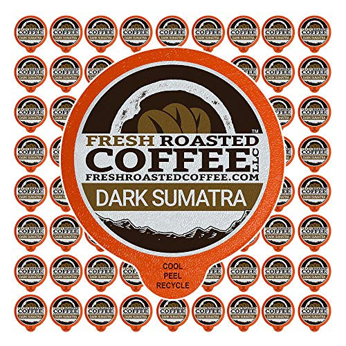 Fresh Roasted Coffee LLC Dark Sumatra Mandheling Coffee Pods Dark Roast 72 Count Fresh Roasted Coffee LLC Dark Sumatra Mandheling Coffee Pods Dark Roast 72 Count