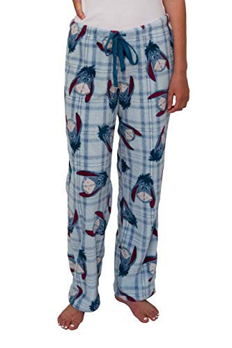 Disney Women s Ultra Soft Character Plush Drawstring Pajama Pant  Eeyore  Medium