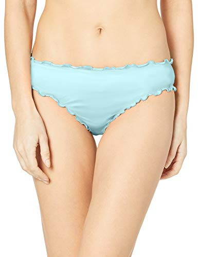 Hobie Junior s Ruffled Solid Hipster Bikini Bottom Swimsuit  Ice Blue  Large