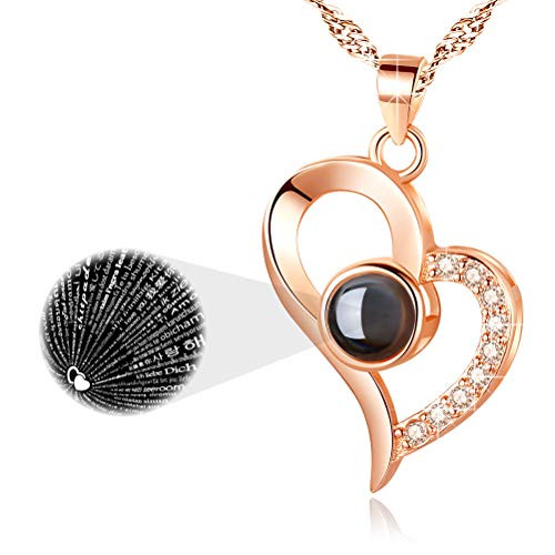 EleShow 925 Sterling Silver I Love You 