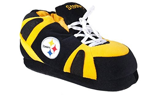 PST01 2   Pittsburgh Steelers   Medium   Happy Feet   Comfy Feet NFL Slippers