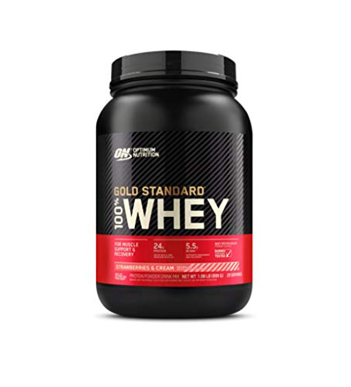Optimum Nutrition Gold Standard 100 Whey Protein Powder  Strawberry   Cream  2 Pound  Packaging May Vary