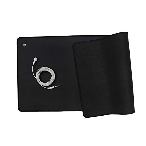 11 54 X27 Earth Grounding Mat Plus Earth Cord  Grounded Foot Therapy?Grounding Desk Mat Grounding Keyboard Mat to Protect The Body  Improve Energy Relieve Pain and Inflammation
