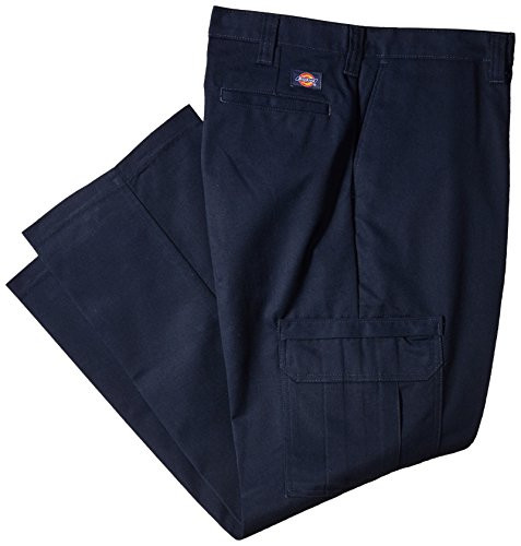 Dickies Occupational Workwear 2112372NV 32x32 Polyester Cotton Relaxed Fit Men s Premium Industrial Cargo Pant with Straight Leg  32  Waist Size  32  Inseam  Navy Blue