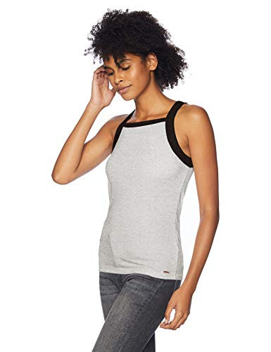 Volcom Junior s Lil Fitted Rib Basics Tank top Shirt  Heather Grey  Large