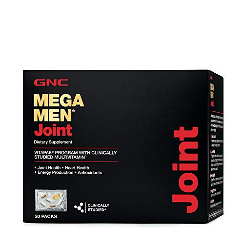 GNC Mega Men Joint Vitapak  30 Packs  Promotes Joint and Heart Health and Increases Energy