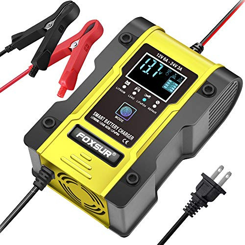 IEIK 12V 6A Battery Charger Automotive 7 Stage Multifunction Smart Charger Maintainer 24V 3Afor Car Truck Motorcycle Lawn Mower Boat ATV Lithium LiFePO4 Lead Acid Deep Cycle Battery Charger IEIK 12V 6A Battery Charger Automotive 7 Stage Multifunction Smart Charger Maintainer 24V 3Afor Car Truck Motorcycle Lawn Mower Boat ATV Lithium LiFePO4 Lead Acid Deep Cycle Battery Charger