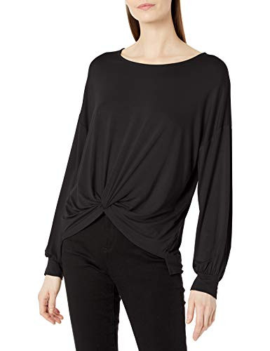 Karen Kane Women s Twist Front TOP  Black  S