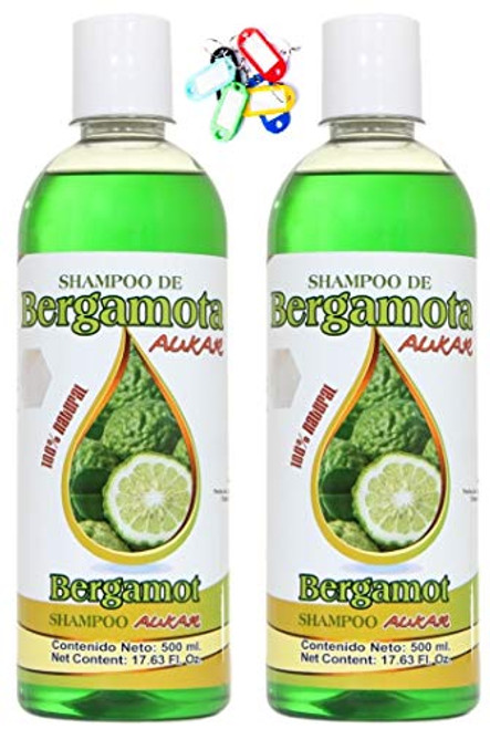 Bergamot Shampoo AUKAR 17 63 Fl Oz PACK of 2 plus Key Chain Shampoo de Bergamota Aukar 500ml más Llavero Twin Pack 100 Natural Bergamot Shampoo AUKAR 17 63 Fl Oz PACK of 2 plus Key Chain Shampoo de Bergamota Aukar 500ml más Llavero Twin Pack 100 Natural