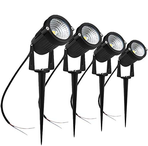 5W LED Landscape Lights Low Voltage Outdoor Spotlight DC 12V 24V 600LM Warm White 3000K IP65 Waterproof LED Spotlight With Spike Stand For Driveway Yard Lawn Patio Outdoor Garden Lights 4 Pack 5W LED Landscape Lights Low Voltage Outdoor Spotlight DC 12V 24V 600LM Warm White 3000K IP65 Waterproof LED Spotlight With Spike Stand For Driveway Yard Lawn Patio Outdoor Garden Lights 4 Pack