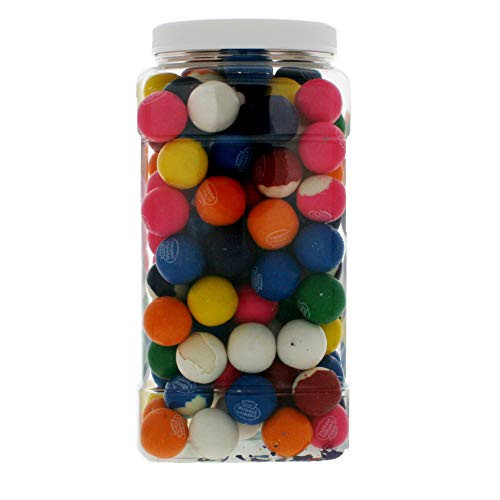 Dubble Bubble 5LB Gourmet 1 25in Gumballs   Original Bulk Assorted Colors in 1 Gallon Gift Ready Reusable Square Jar