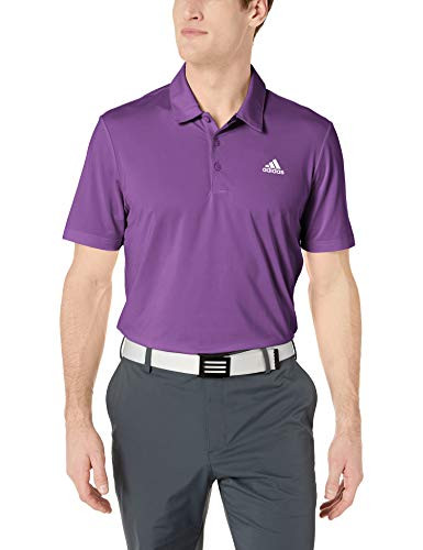 adidas Golf Ultimate Solid Polo   Left Chest  Active Purple Grey Two  Large