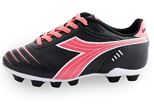 Diadora Kids  Cattura MD Jr Soccer Shoe  Black Pink  1 5 M US Big Kid