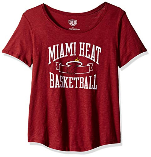 OTS NBA Miami Heat Women s Slub Boyfriend Tee Distressed Boyfriend Large OTS NBA Miami Heat Women s Slub Boyfriend Tee Distressed Boyfriend Large