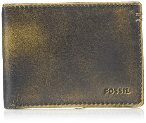 Fossil Men s Wade Leather Bifold Wallet  Black