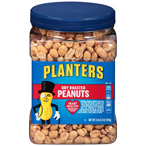 PLANTERS Dry Roasted Peanuts 34 5 oz Resealable Plastic Jars Pack of 6 Peanuts with Sea Salt Peanut Snacks Shareable Snacks Heart Healthy Snacks for Adults Great School Snack Kosher PLANTERS Dry Roasted Peanuts 34 5 oz Resealable Plastic Jars Pack of 6 Peanuts with Sea Salt Peanut Snacks Shareable Snacks Heart Healthy Snacks for Adults Great School Snack Kosher